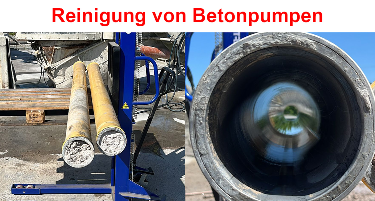 Reinigung von Betonpumpen